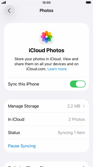 Press the indicator next to 