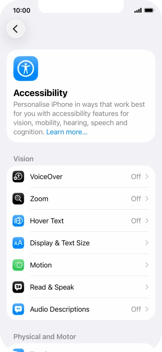 Press the required category below 