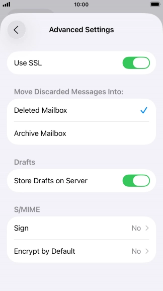 Press the indicator next to 