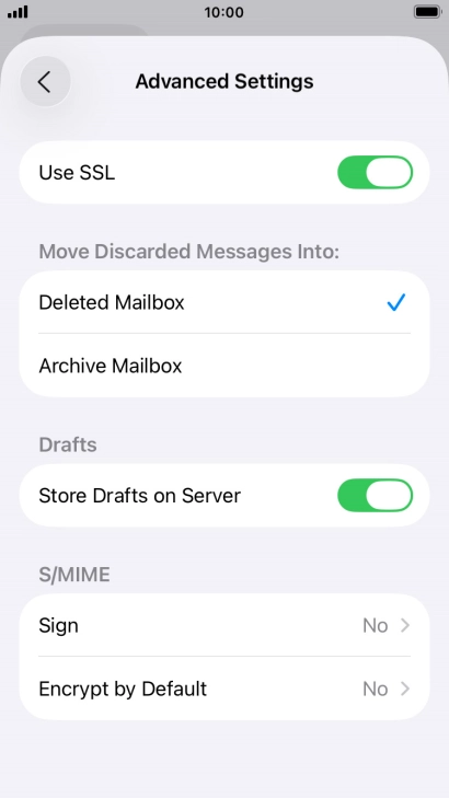 Press the indicator next to 