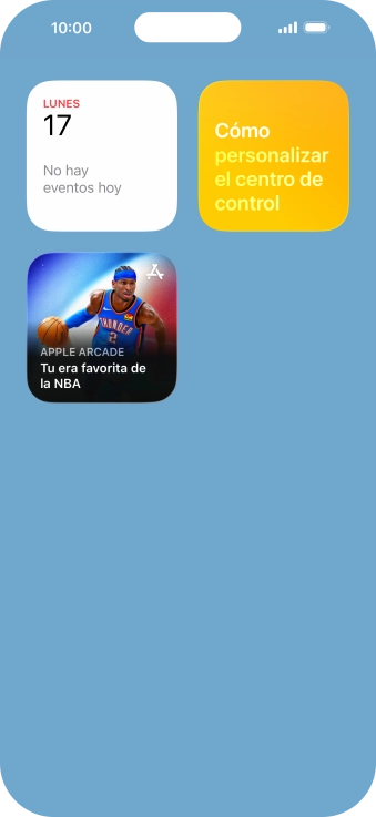 Pulsa el widget deseado hasta que aparezca un menú emergente en la pantalla.