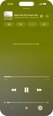 Pulsa el icono de reproducción aleatoria para activar o desactivar la función.