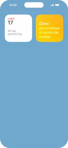 Desliza el dedo hacia arriba o hacia abajo por la pantalla para ver más widgets.