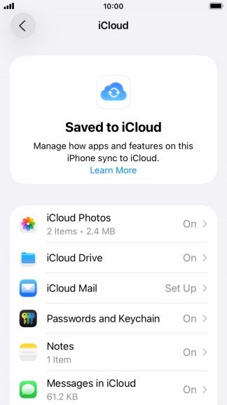 Press the required app.