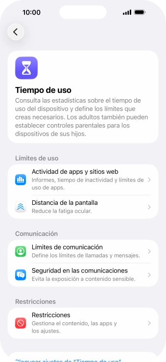 Pulsa Seguridad en las comunicaciones.