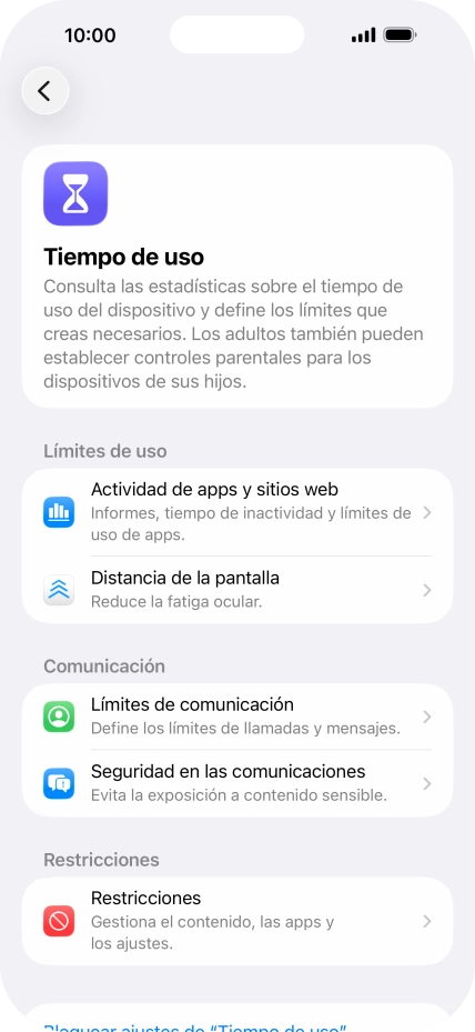 Pulsa Seguridad en las comunicaciones.
