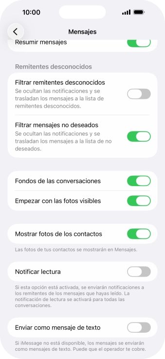 Pulsa el indicador junto a 