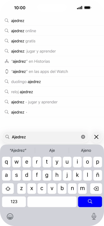 Pulsa el icono de búsqueda.