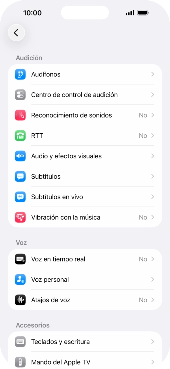 Pulsa una categoría bajo 