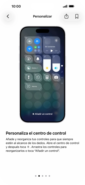 Desliza el dedo hacia arriba desde la parte inferior de la pantalla para terminar y volver a la pantalla de inicio.