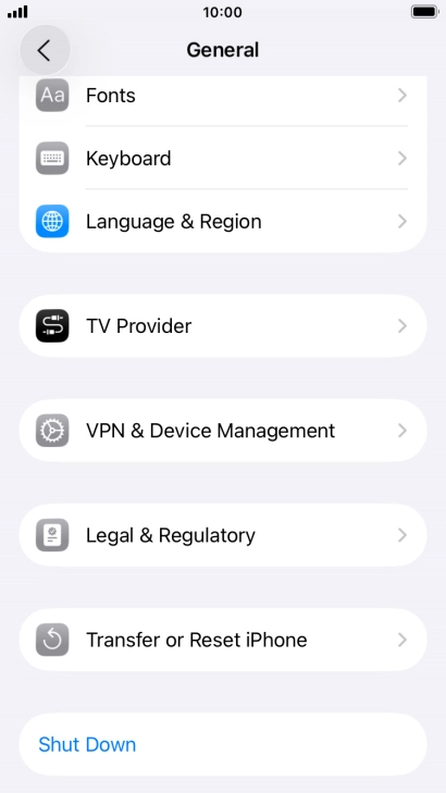 Press Language & Region.