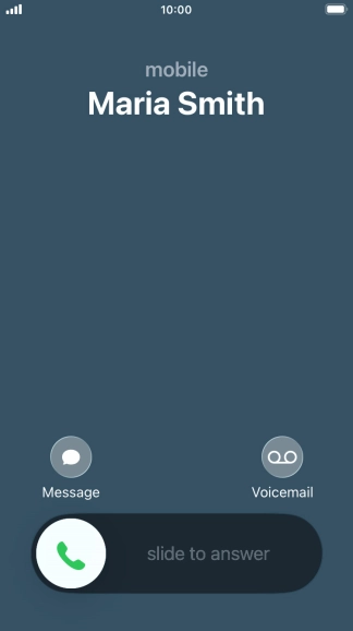 Press and drag the accept call icon right.