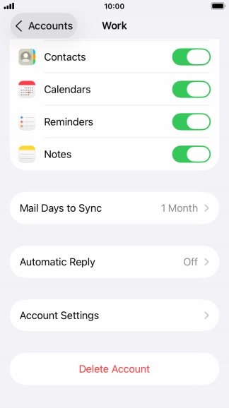 Press Account Settings.