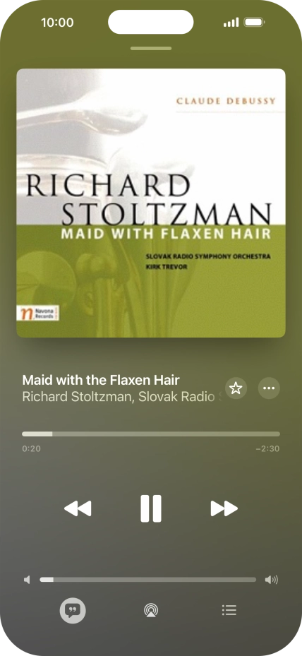 Pulsa la flecha hacia la derecha para ir al archivo de música siguiente.