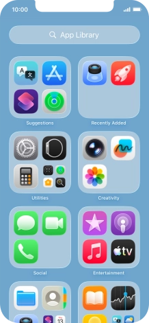 Press the required app.