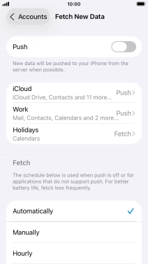 If you turn off the function, press the required setting.