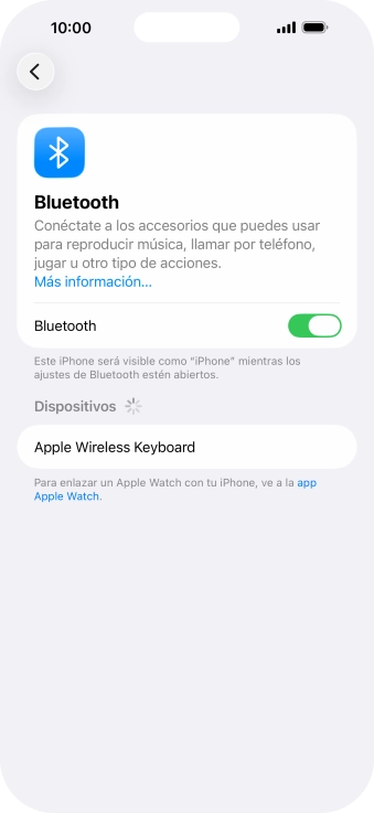 Pulsa el dispositivo Bluetooth deseado y sigue las indicaciones de la pantalla para vincular el dispositivo al teléfono.