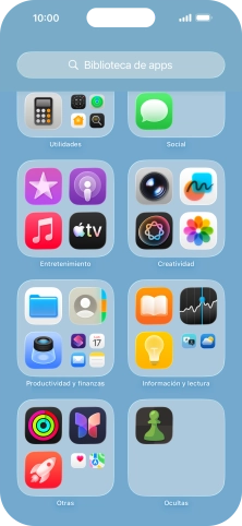 Pulsa la app deseada durante unos instantes.