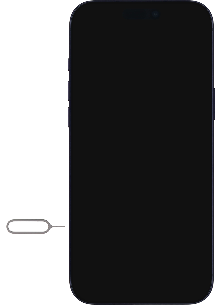 Busca la herramienta de apertura del contenedor de la tarjeta SIM.
