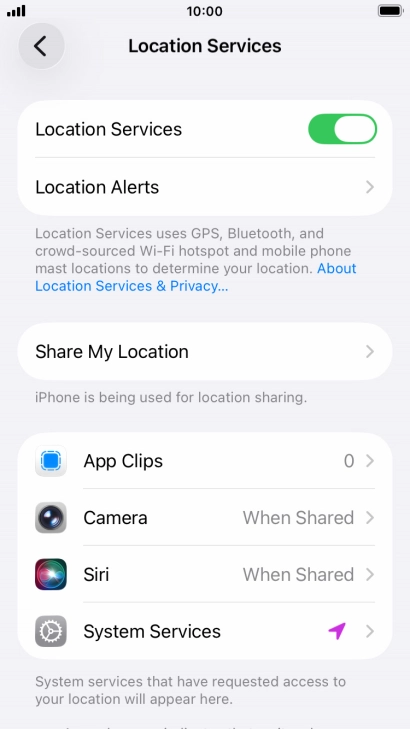 Press the required app.