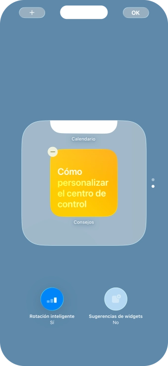 Pulsa Rotación inteligente para activar o desactivar la función.