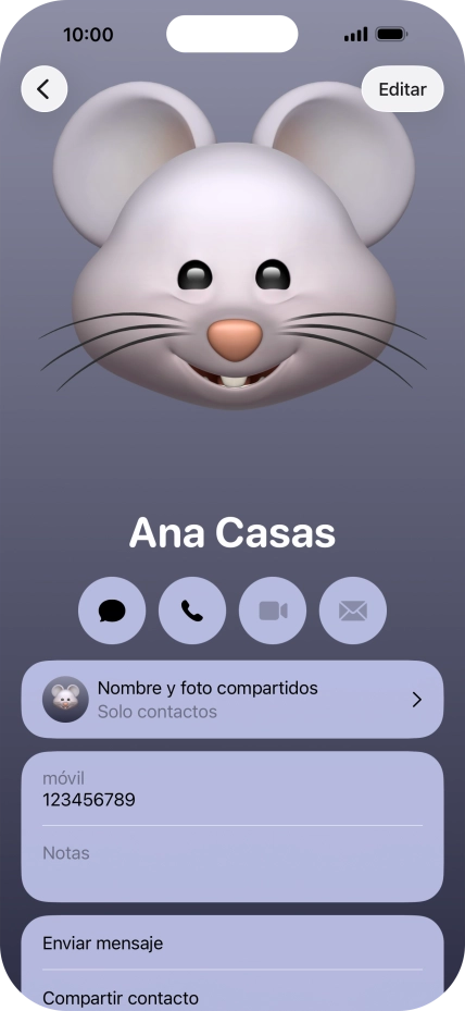 Desliza el dedo hacia arriba desde la parte inferior de la pantalla para terminar y volver a la pantalla de inicio.