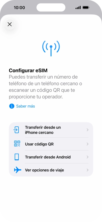 Pulsa Usar código QR.