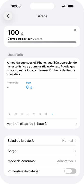 Pulsa Modo de consumo.