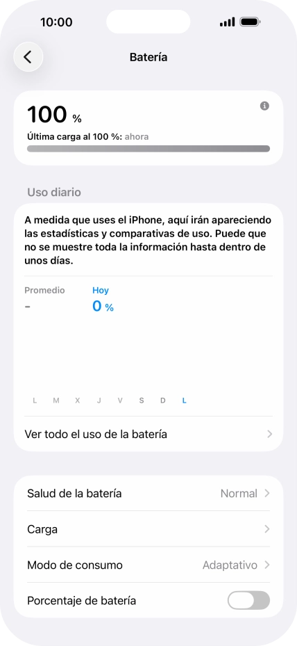 Pulsa Modo de consumo.