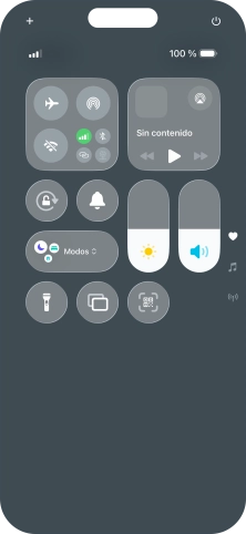 Pulsa el icono de modo de avión para activar o desactivar la función.