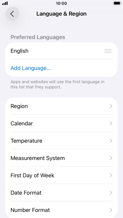Press Add Language....