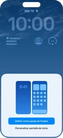 Si deseas utilizar el mismo tema de color en la pantalla de inicio, pulsa Definir como pareja de fondos.