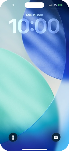 Pulsa en un lugar cualquiera de la pantalla de bloqueo y mantén la pulsación unos instantes.