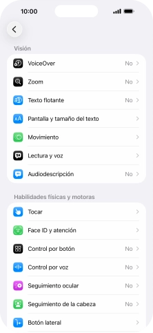 Pulsa una categoría bajo 