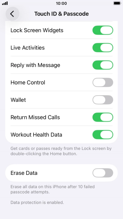 Press the indicator next to 