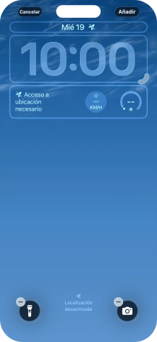 Si deseas personalizar la vista de la fecha en la pantalla de bloqueo, pulsa el widget de la fecha y sigue las indicaciones de la pantalla para seleccionar la vista de widgets deseada.