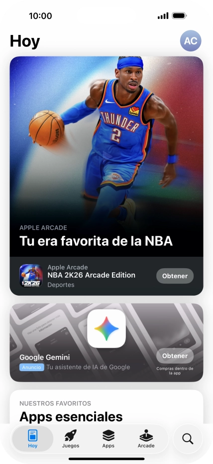 Pulsa el icono de búsqueda.