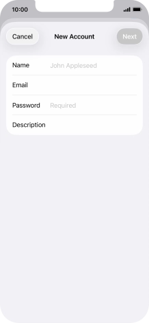 Press Name and key in the required sender name.