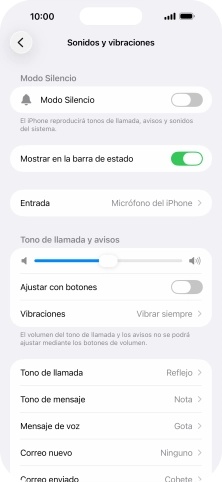Pulsa el indicador junto a 