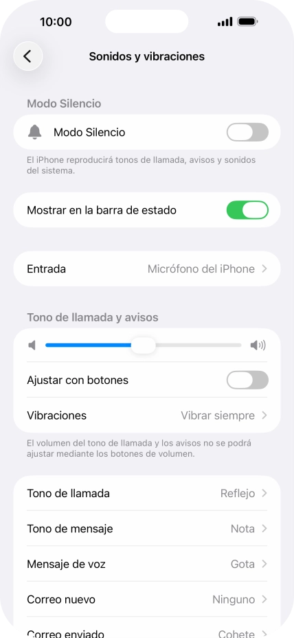 Pulsa el indicador junto a 