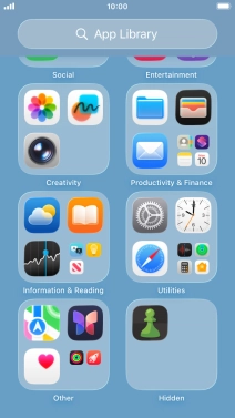 Press and hold the required app.