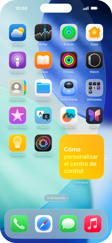 Si utilizas un grupo de widgets: Desliza el dedo hacia arriba o hacia abajo sobre el grupo para seleccionar el widget deseado.