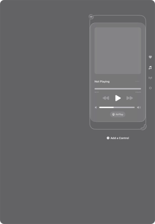 Press the remove icon on the required function to remove it from Control Centre.
