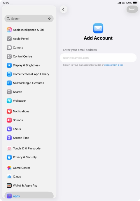 Press the field below 