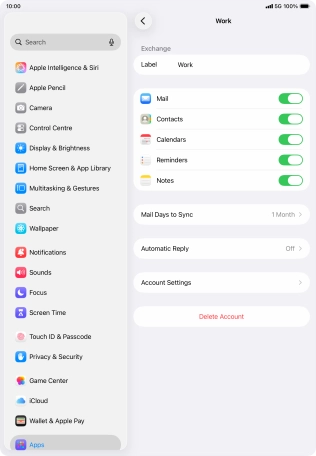Press Delete Account.