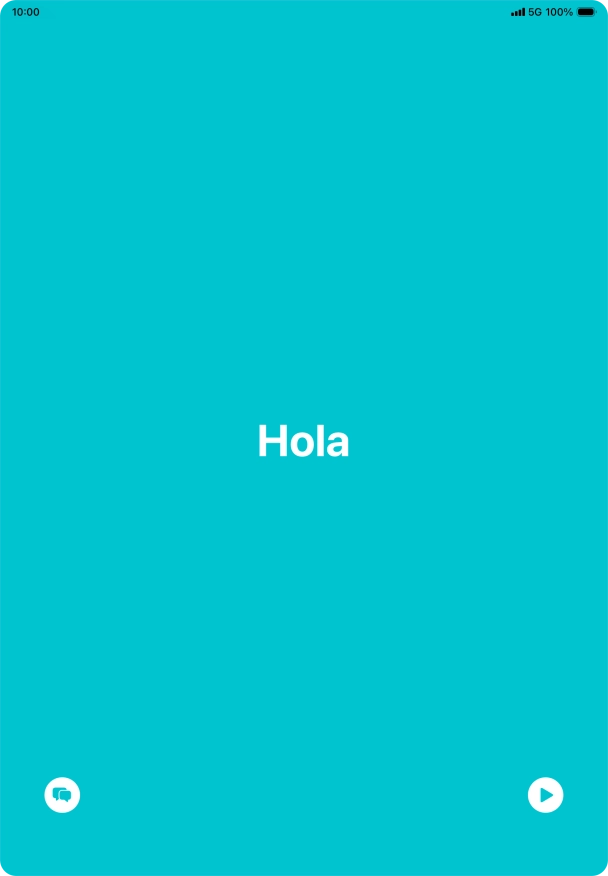 Press the split view icon to go back to display of both languages.
