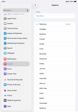 Press the required ring tones to hear them.