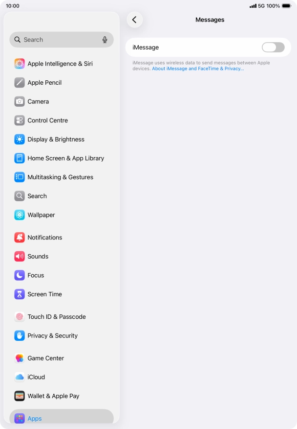 Press the indicator next to 