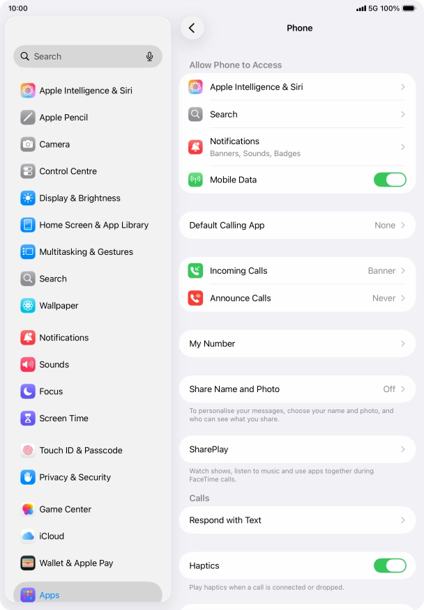 Press Announce Calls.