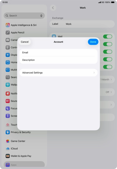 Press Advanced Settings.